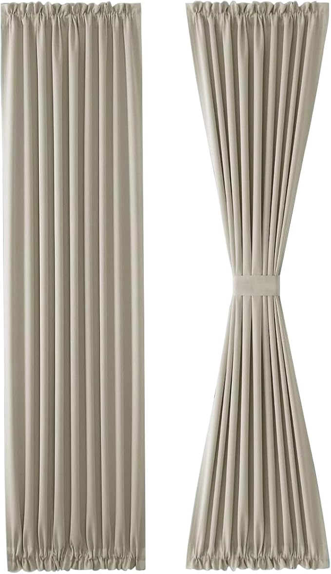 DWCN French Door Curtains – Rod Pocket Thermal Blackout Curtain - Image 7