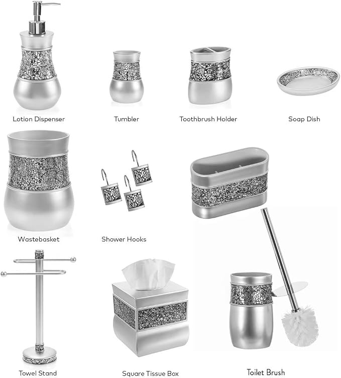 Crackled Glass Toilet Brush - Image 7