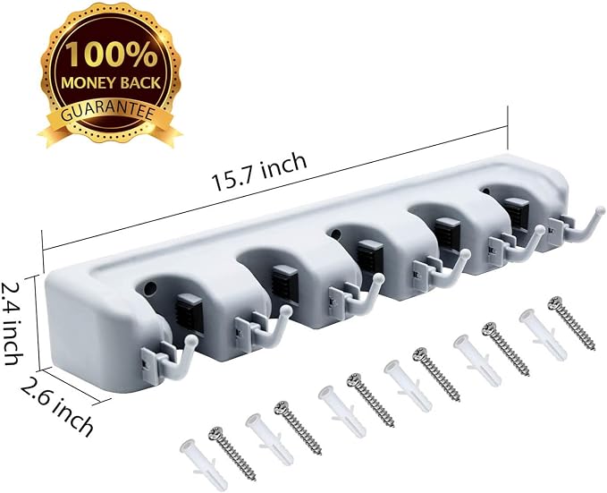 LETMY Broom Holder Wall Mounted - Image 3