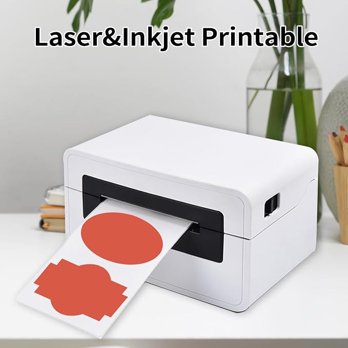 Red Labels - 250 PCS 3" x 2" Fancy Shape Stickers - Image 7