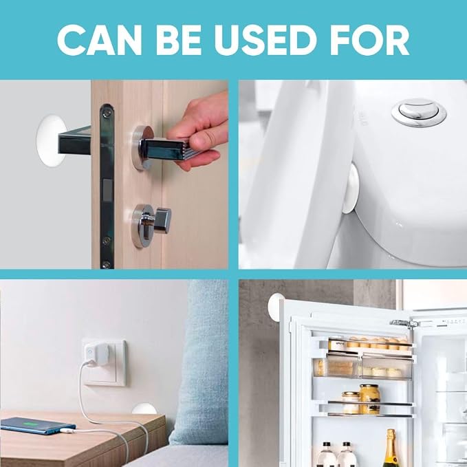 Strongest Home Wall & Door Handle Stopper 3.15" Set 5 Pieces of White Rubber - Image 4