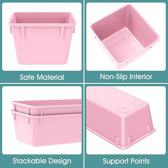 WOWBOX 25 PCS Plastic Drawer Organizer Set, 4 Sizes Desk Drawer Divider - Image 3