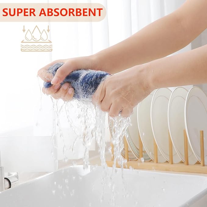 Homaxy 100% Cotton Waffle Weave Kitchen Dish Cloths, Ultra Soft Absorbent Quick - Image 3