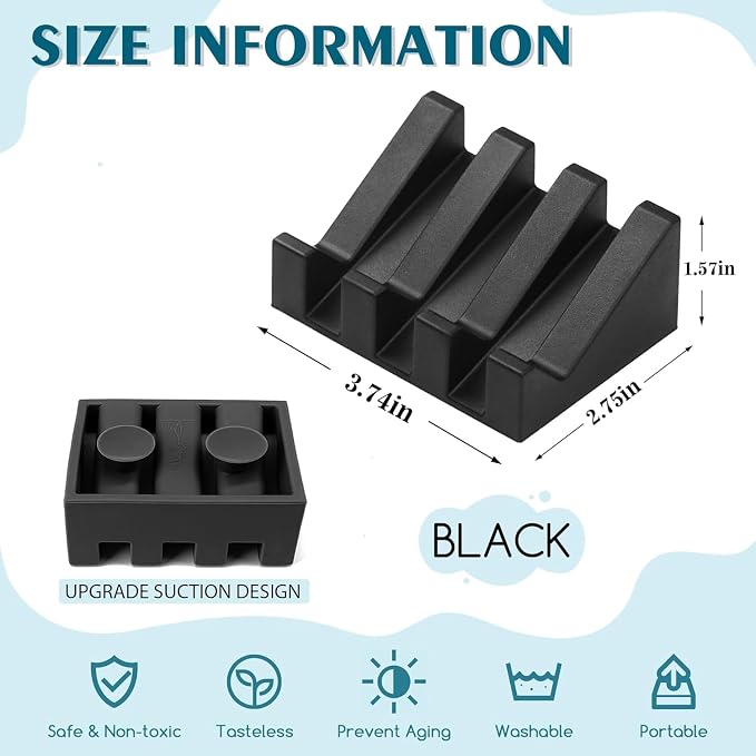 Silicone Soap Dish for Bar Soap Holder for Shower Bathroom Self Draining - Image 5