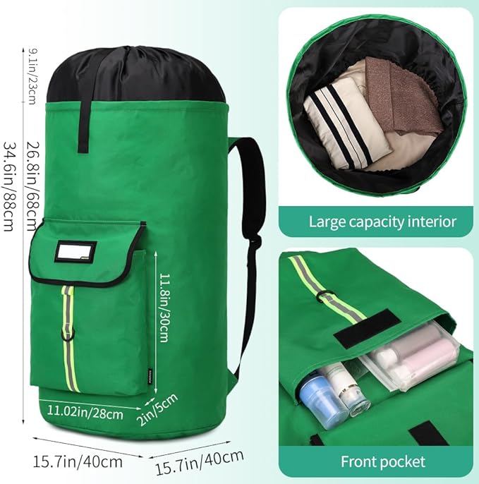 Extra-Large Heavy Duty Laundry Bag Backpack - Image 2