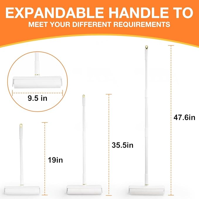 Large Lint Roller Pet Hair Remover 270 Adhesive Sheets Rollers 9.45 Extra - Image 3