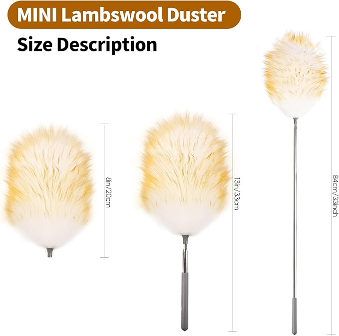 Mini Feathers Duster, Telescoping Lambswool Dusters - Image 2