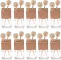 10 Pack, 8ml Clear Glass Car Air Freshener Perfume Clip Diffuser, Empty by Furnido