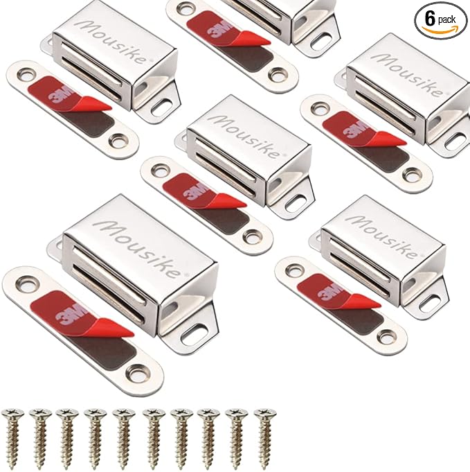 Mousike Cabinet Magnets 30lb Stainless Steel Magnetic Door Catch by Mousike