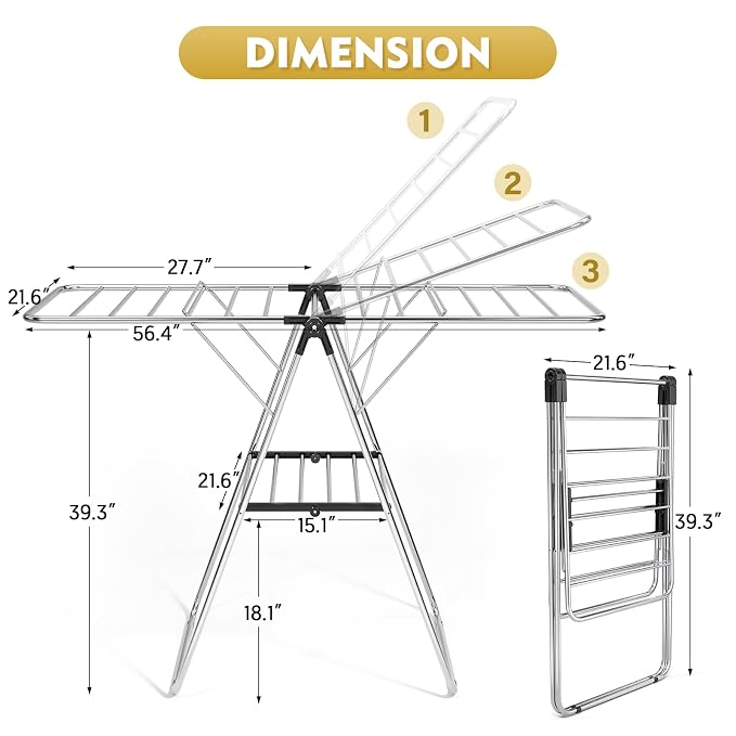 APEXCHASER Clothes Drying Rack, Drying Rack Clothing - Image 2