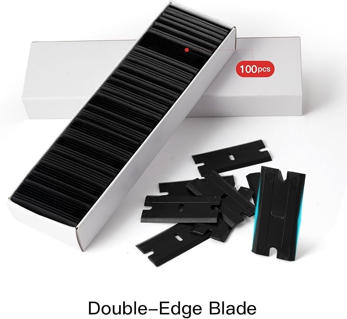 NEWISHTOOL 2 Pcs Long Handle Plastic Razor Blade Scraper - Image 2