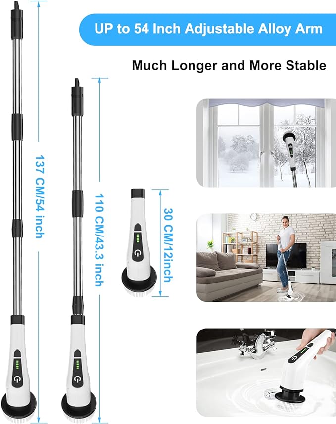 Leebein Electric Spin Scrubber, Cordless Cleaning Brush - Image 3