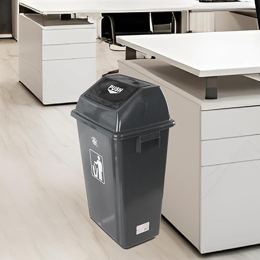 18 Gallon Grey Commercial Trash Can - Image 5