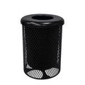 COATEDOUTDOORFURNITURE RFT-BLK Heavy Duty 32 Gallon Round Trash Receptacle by CoatedOutdoorFurniture
