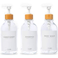 MaisoNovo Refillable Shampoo and Conditioner Bottles | 16.9 fl oz Set of 3 by MaisoNovo-TheArtofSustainableLiving