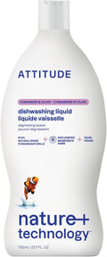 ATTITUDE Dish Soap, EWG Verified, Plant-Based & Vegan Dishwashing Liquid by ATTITUDE