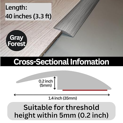 Floor Transition Strip Self Adhesive Carpet Wood Tile Vinyl Flooring Laminate - Image 2