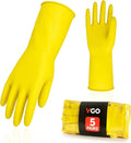 Vgo... 5-Pairs Reusable Household Gloves, Rubber Dishwashing gloves, Extra by Vgo