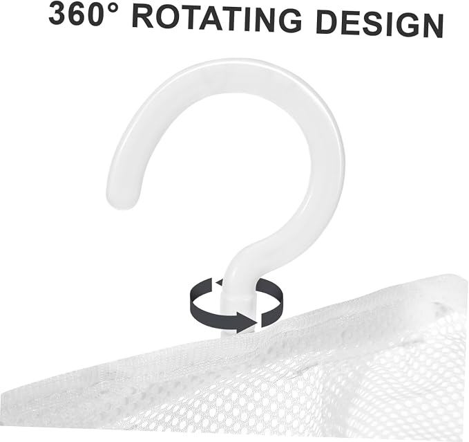 Cabilock 5pcs Mesh Hanging Bag Hanging Clothes Travel White Polyester Fruit - Image 2