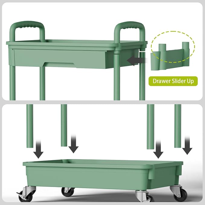 5 Tier Rolling Cart Organizer, Bathroom Cart Organizers - Image 5