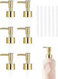 6 Pack Gold Soap Dispenser Pump, Top Replacement by Unknown