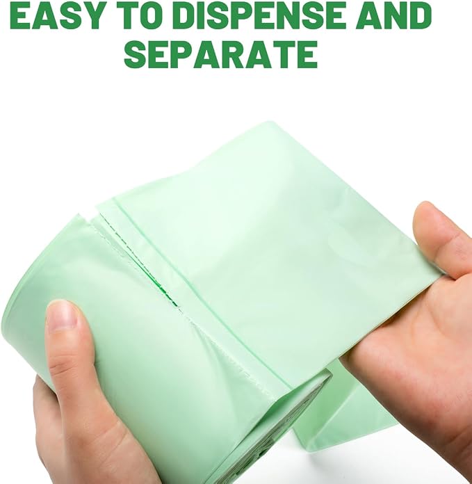 13 Gallon Flap Tie Compostable Trash Bags, Compost Bags Tall Kitchen Trash Bags - Image 4