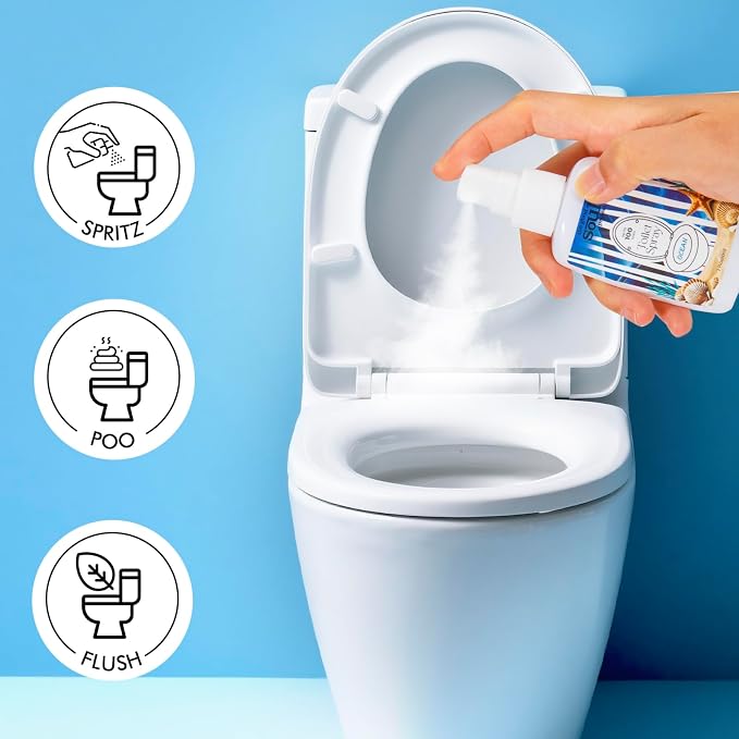 Toilet Spray, Ocean Scent, Eliminates Bathroom & Toilet Odors, Travel Size Air - Image 4