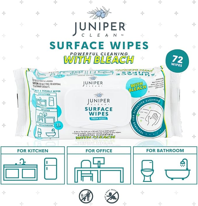 1 Pack Surface Wipes with Bleach, All-Purpose Cleaner - Image 3