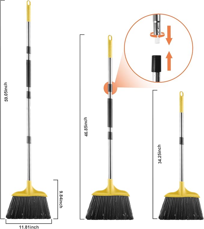 3 Pack Outdoor Heavy Duty Broom 59 Inch - Image 6