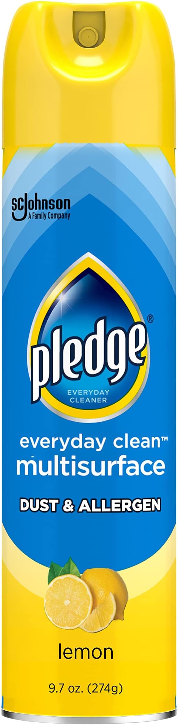 Pledge Dust & Allergen Multisurface Cleaner, Aerosol Spray, Lemon Scent by Pledge