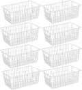 SANNO Freezer Baskets Pantry Storage Bins, Farmhouse Wire Storage Baskets by SANNO