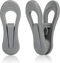 Tinfol 24pc Grey Plastic Hanger Clips, Strong Pinch Grip Finger Clips by Tinfol