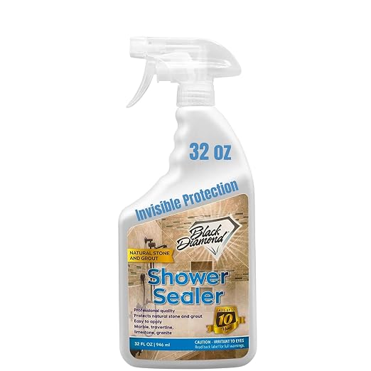 Natural Stone and Grout Penetrating Shower Sealer. Marble, Granite Travertine by BlackDiamondStoneworks