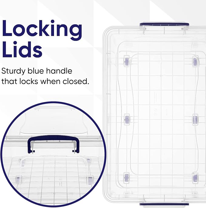 Superio Storage Bins with Lids, Stackable Totes, BPA Free, Odor Free, Organizer - Image 6