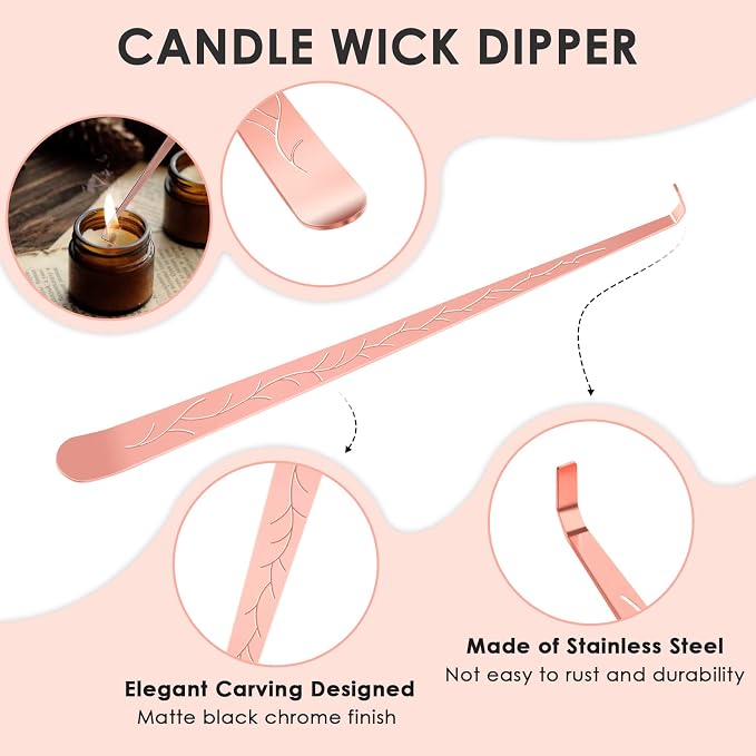 5 in 1 Candle Accessory Set, Candle Wick Trimmer Cutter Set, Candle Wick Dipper - Image 5