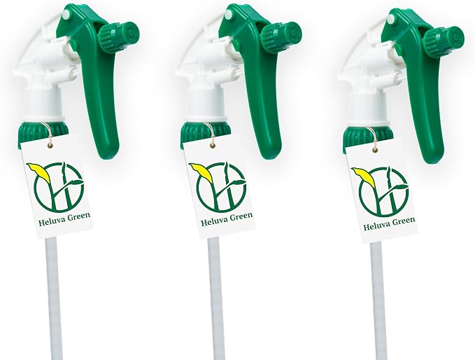 Heluva Green Spray Bottle Nozzle Replacement, Bottle Tops Only by HeluvaGreen