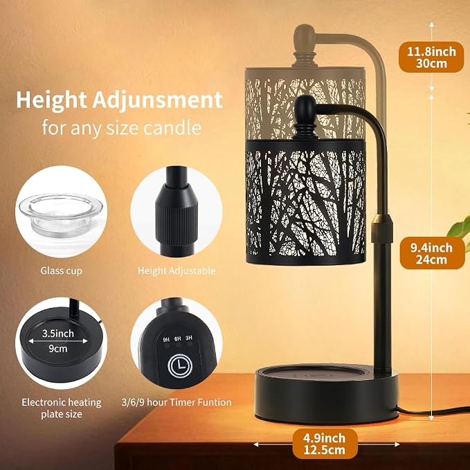 Tree Candle Warmer Lamp, LED Colors Changing Candle Warmer - Image 3