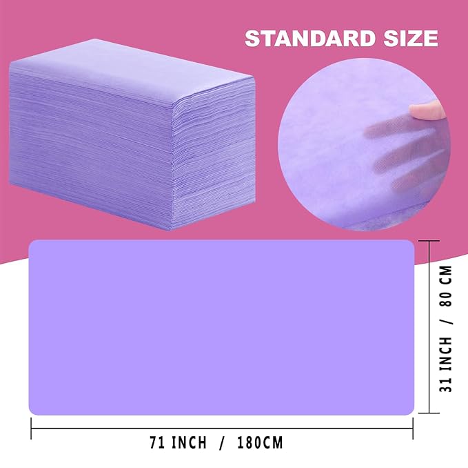 Disposable Bed Sheets 100 Pcs 31" x 71" Massage Table Sheets Non Woven Fabric - Image 3
