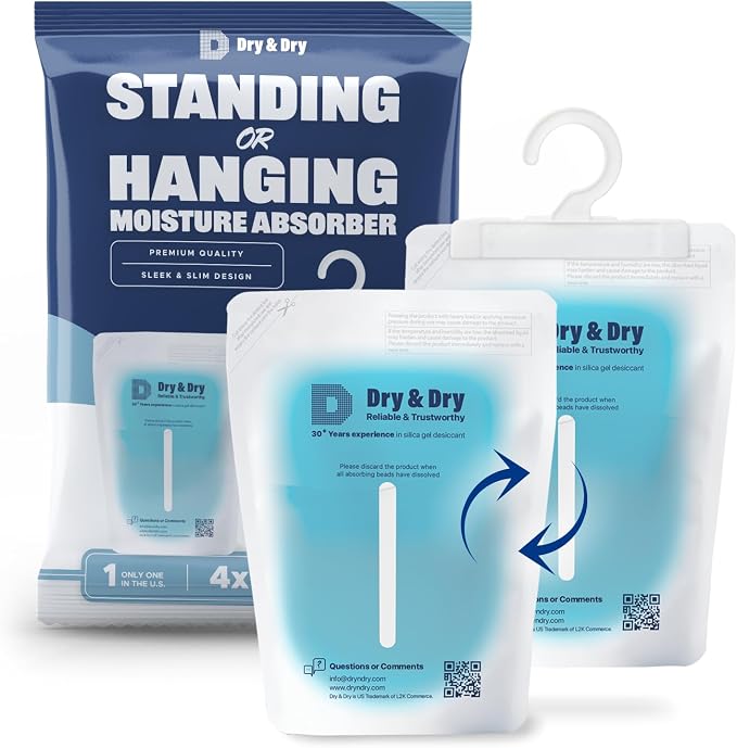 Dry & Dry 50 Packs Hybrid Moisture Absorbers & Musty Odor Eliminator by DryDry