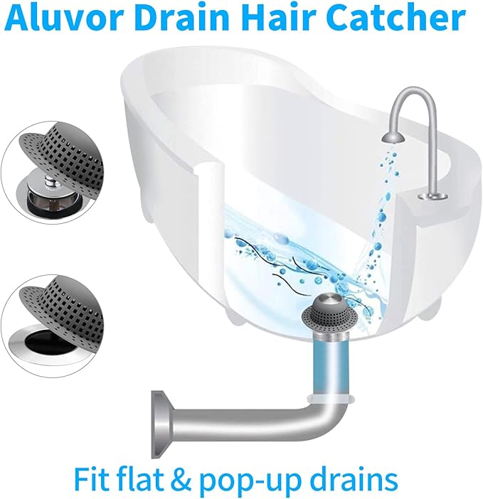 Shower Drain Hair Catcher, Bathtub Drain Cover Foldable Silicone Shower & Tub - Image 3
