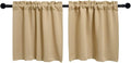 Pickluc Cafe Kitchen Curtains 36 Inches Long 2 Panels, Short Black Out Curtain by PICKLUC