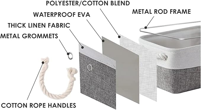 Fabric Storage Bins 12x8x5 inch - Image 6