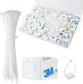 Strong Back-Glue Self Adhesive Cable Zip Tie Mounts Kit by CZXNBI