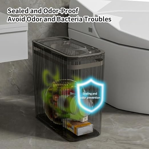 Transparent Trash Can, Bathroom Trash Cans - Image 7