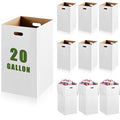 10 Pack 20 Gallon Corrugated Cardboard Trash Cans Bulk by Kritkin