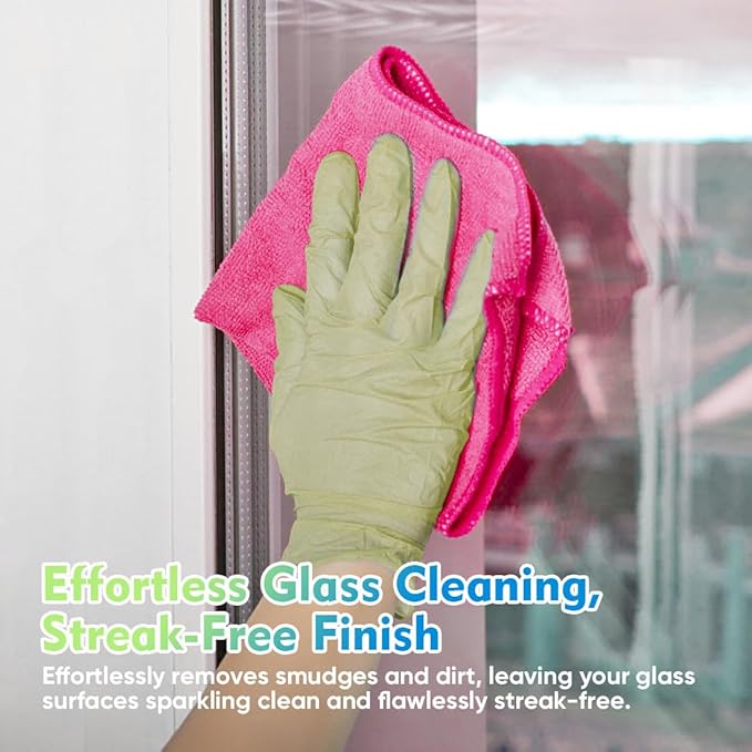 HOMEXCEL Microfiber Cleaning Cloth 20 Pack 11.5 x 11.5 Inch Microfiber Towels - Image 3