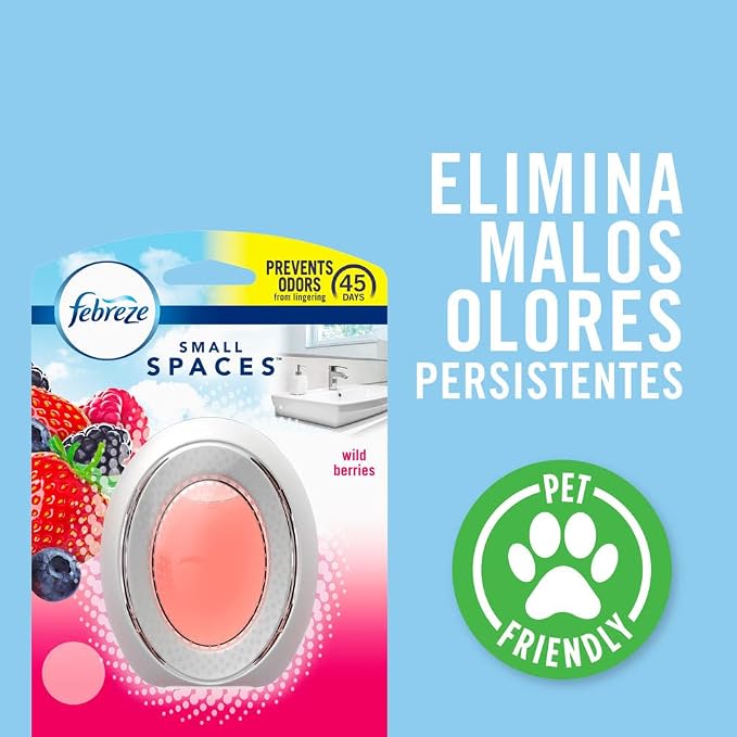 Febreze Small Spaces Air Freshener, Wild Berries, Odor Fighter - Image 4