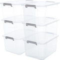 Citylife 6 Packs 44.4 QT Plastic Storage Bins by CitylifeHomeOrganization