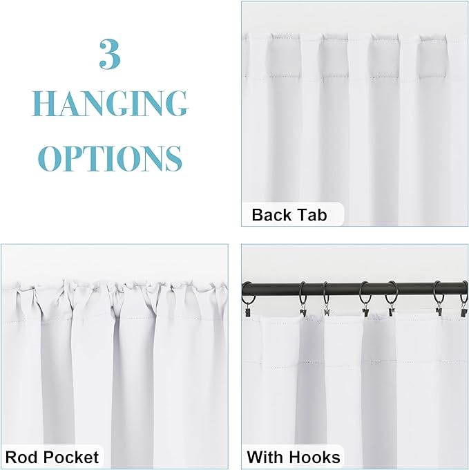 RYB HOME Room Darkening Curtains Window Shades, Privacy Bedroom Curtains - Image 6