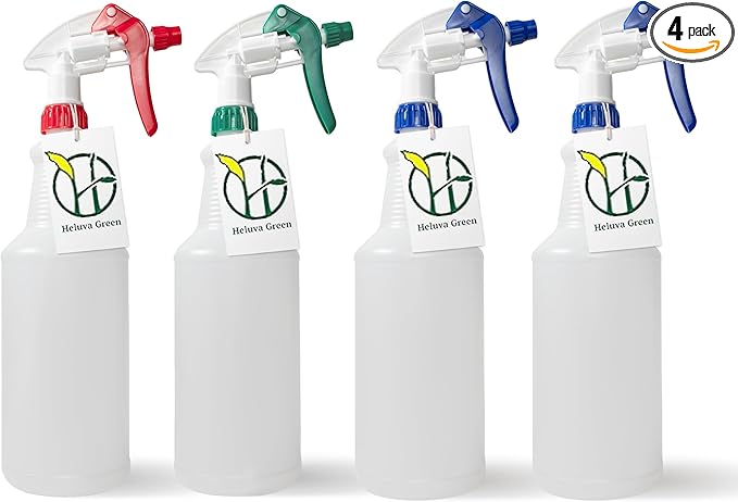 Heavy Duty 32oz Plastic Spray Bottles by HeluvaGreen